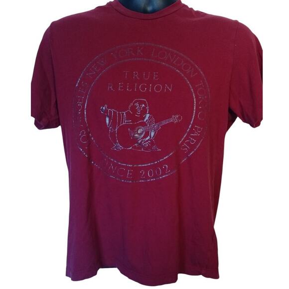 True Religion T Shirt Red Mens Small - Picture 1 of 3